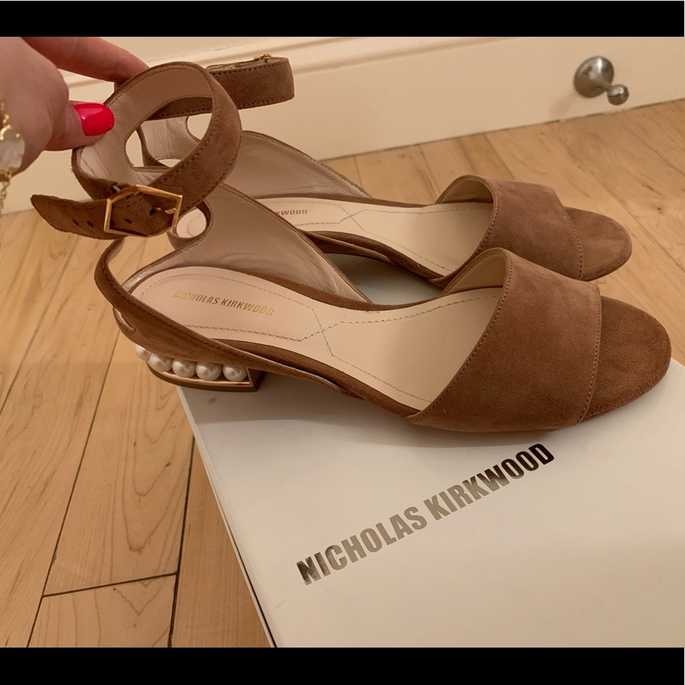 Nicholas Kirkwood pearl heel sandals, size 8, TTS